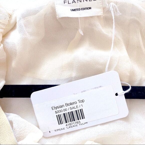 Frankie Shop Flannel Australia Elysian Bolero Silk Wrap top with leather belt - Picture 9 of 10